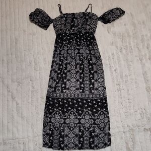 City Triangles Black and White Maxi Dress